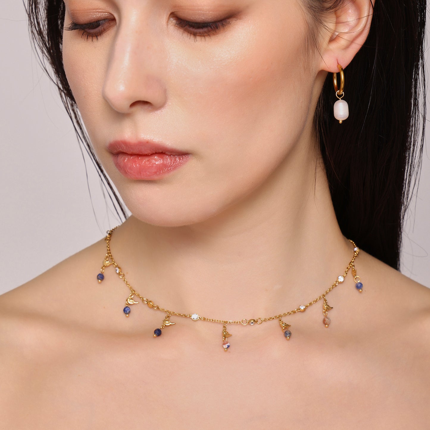 Stones Station Necklace