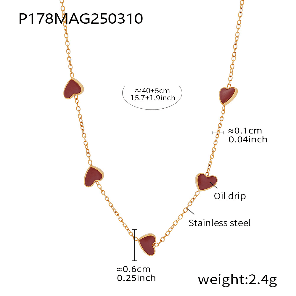 Love-Locked Heart Enamel Pendant Necklace
