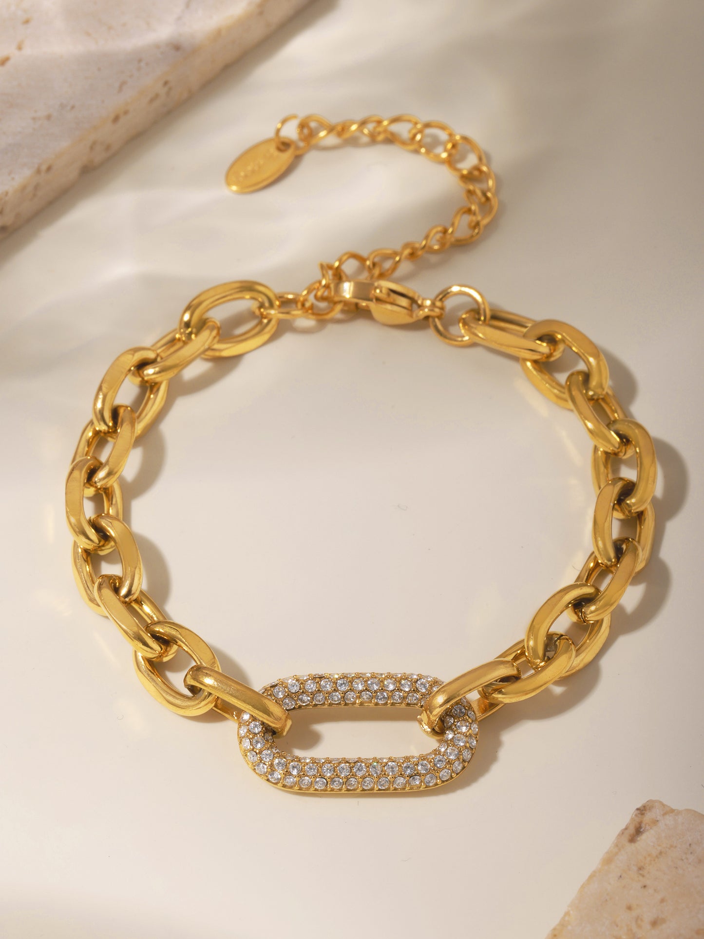 Bold Anchor Link Tennis Bracelet | Stainless Steel Jewelry