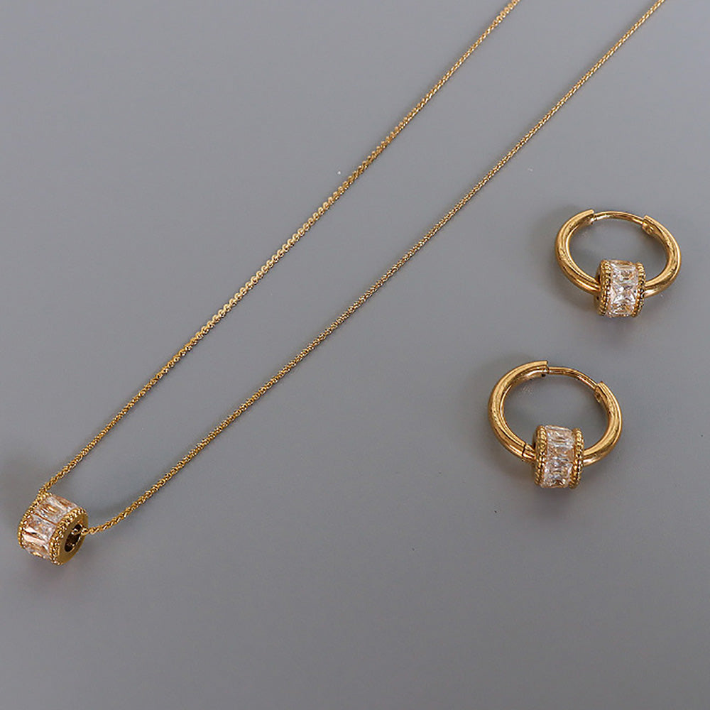 Geometric Diamond Jewelry Set