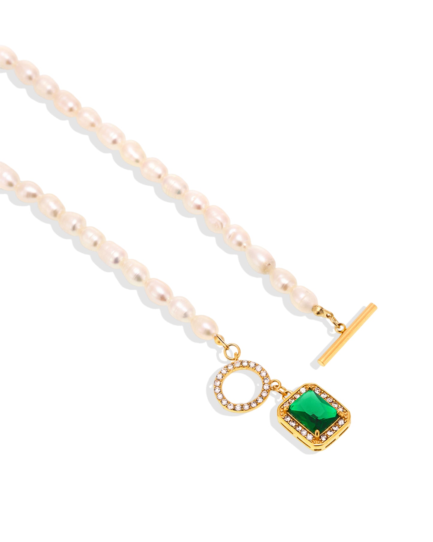 Freshwater Pearl Choker with Cubic Zirconia – OT Clasp Gift