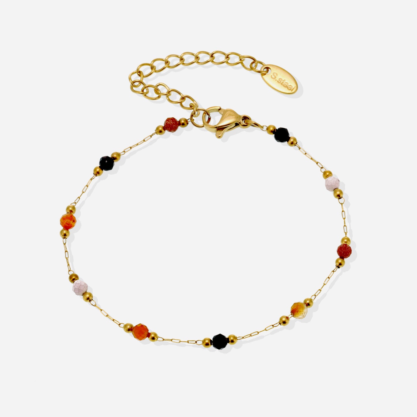 Nature Palette Beaded Bracelet – Colorful Waterproof Boho Style