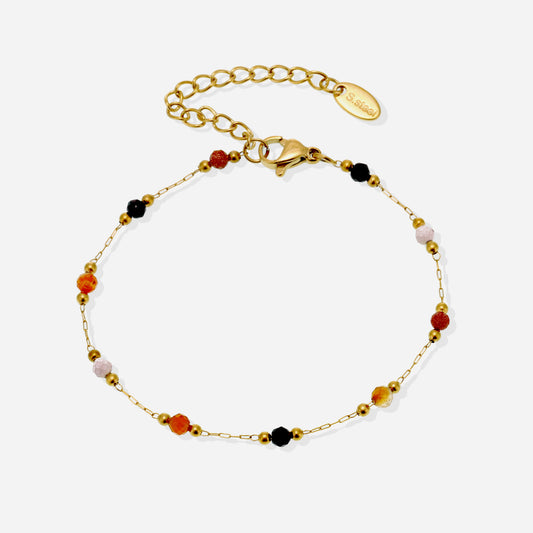 Nature Palette Beaded Bracelet – Colorful Waterproof Boho Style