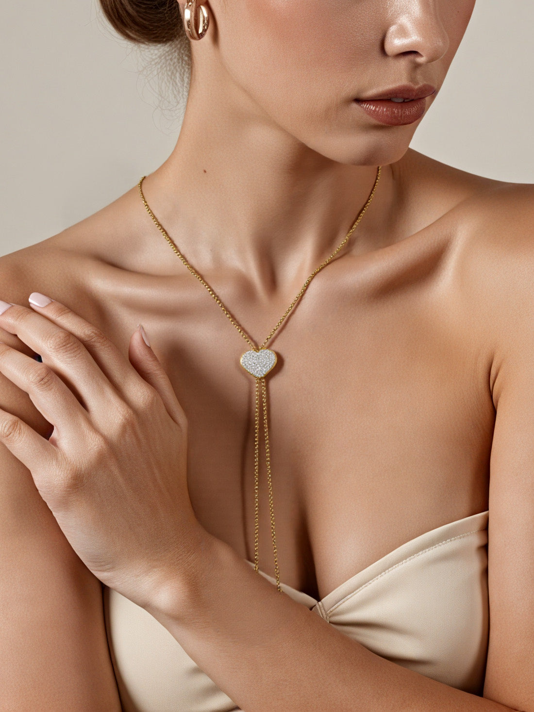 5A Super Sparkling Zircon Long Necklace