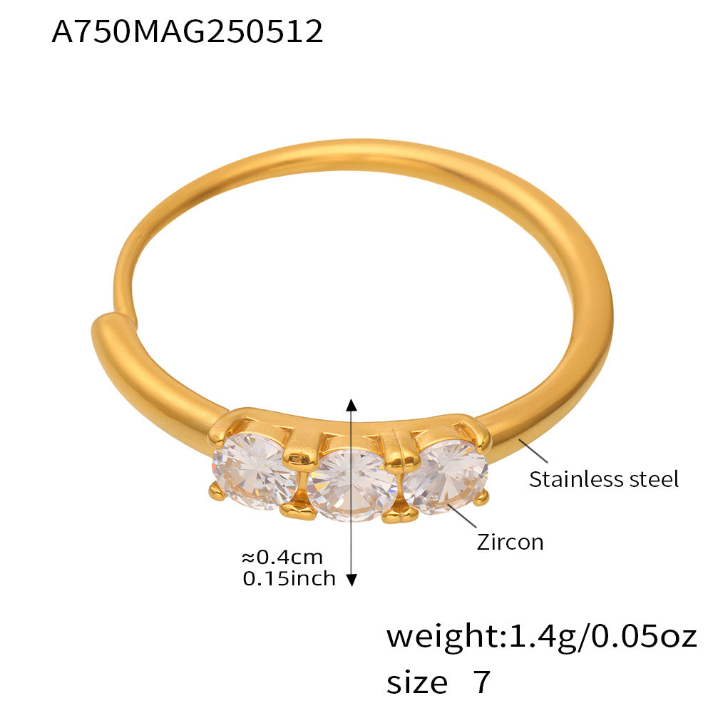 5A Zircon Fine Adjustable Rings