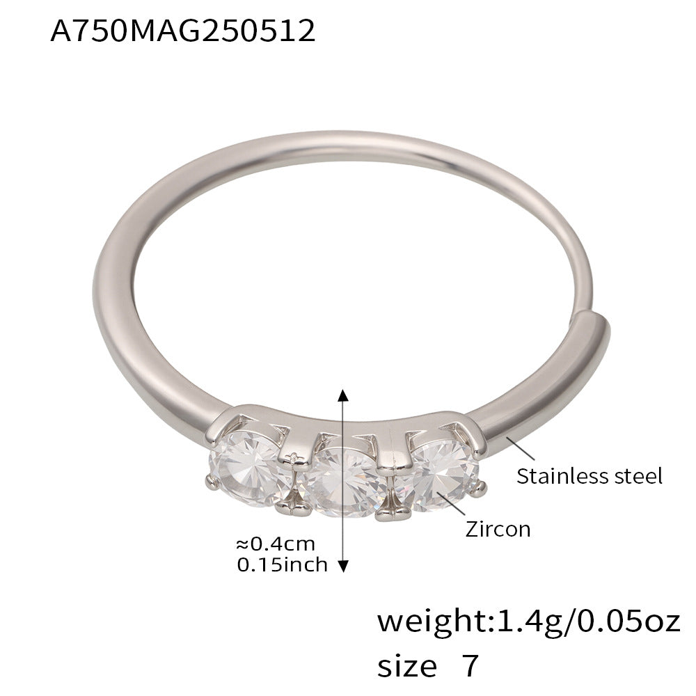 5A Zircon Fine Adjustable Rings