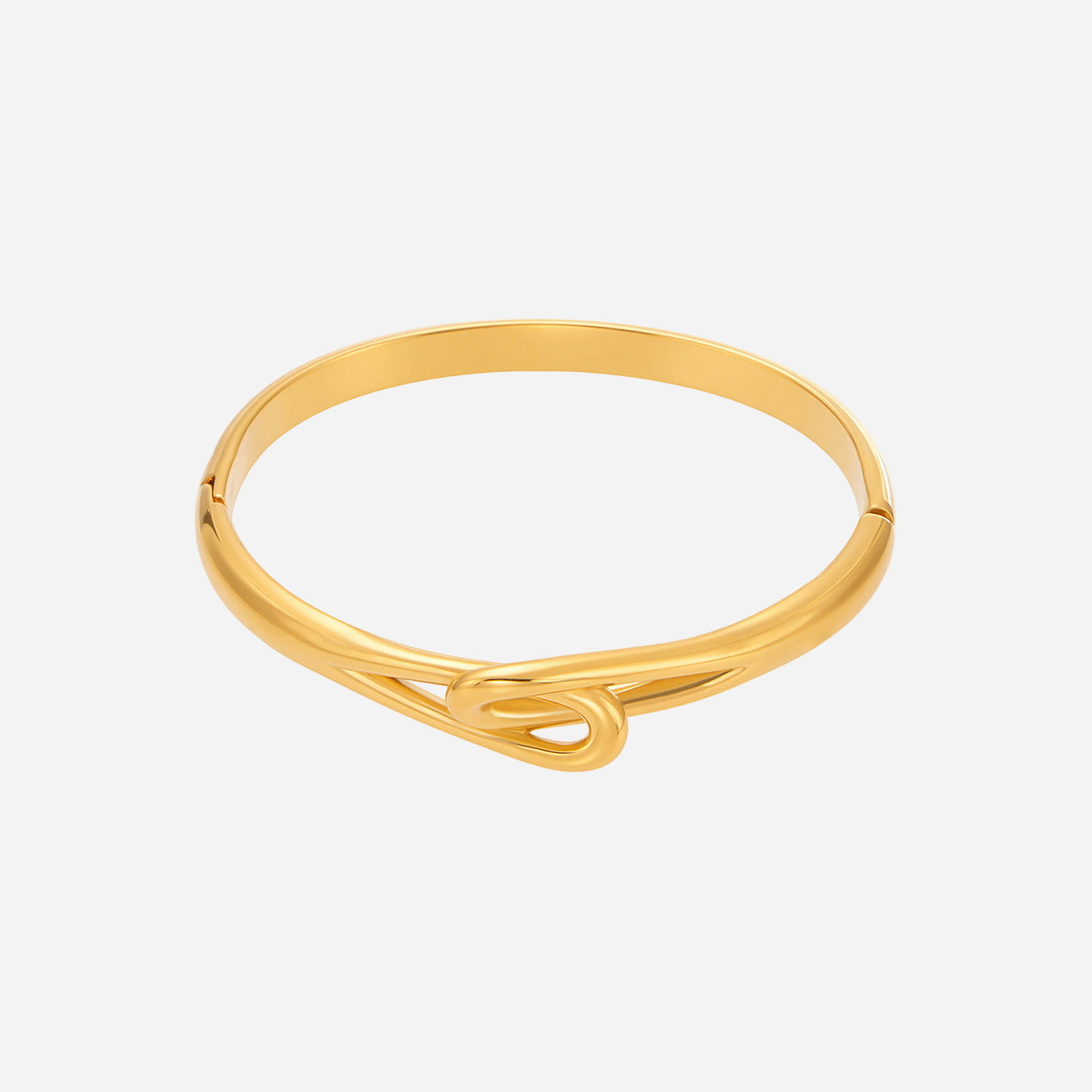 Stainless Steel Gold-plated Buckle Bangle