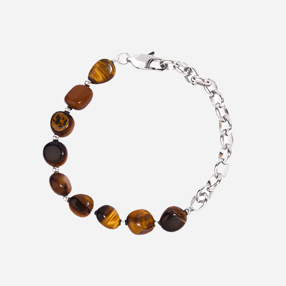 Natural Tiger Eye Stone Handmade Beaded Bracelet
