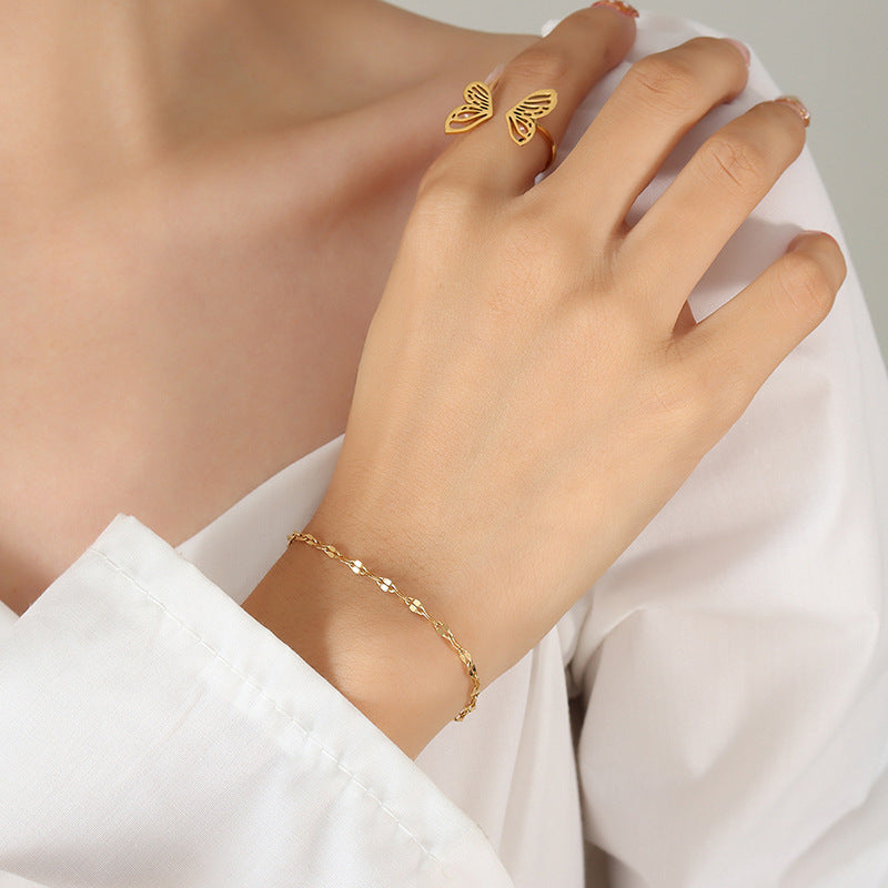 Fashion Widened Lips Sexy Bracelet Stainless Steel