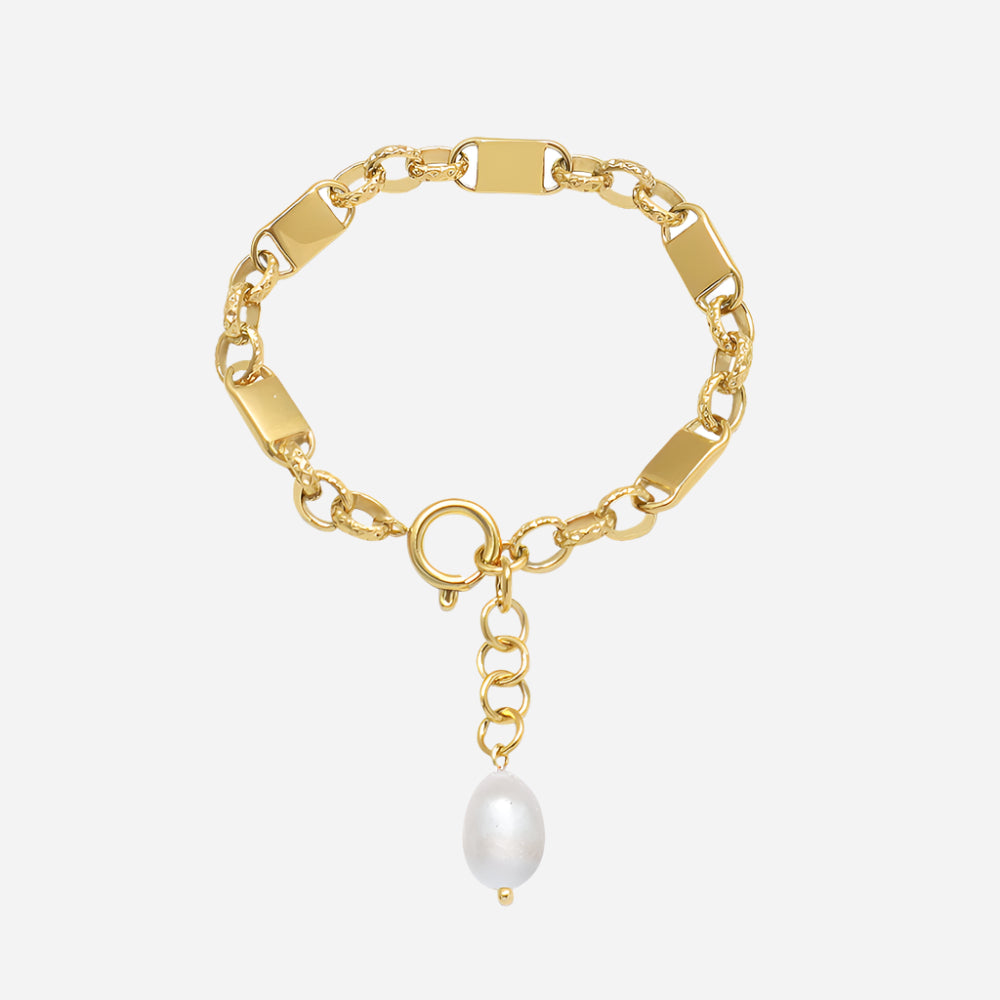 18k Gold Freshwater Pearl Bracelet For Women
