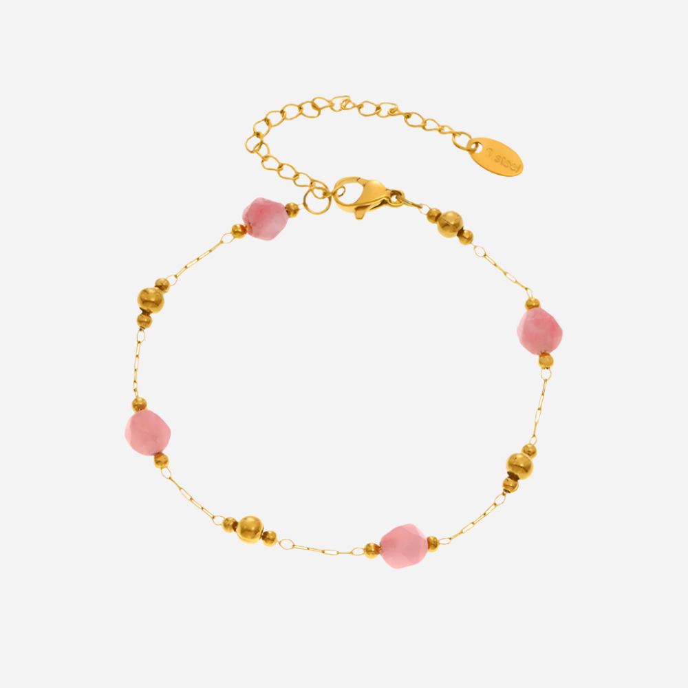 Faceted Agate Handmade Bracelet Stainless Steel