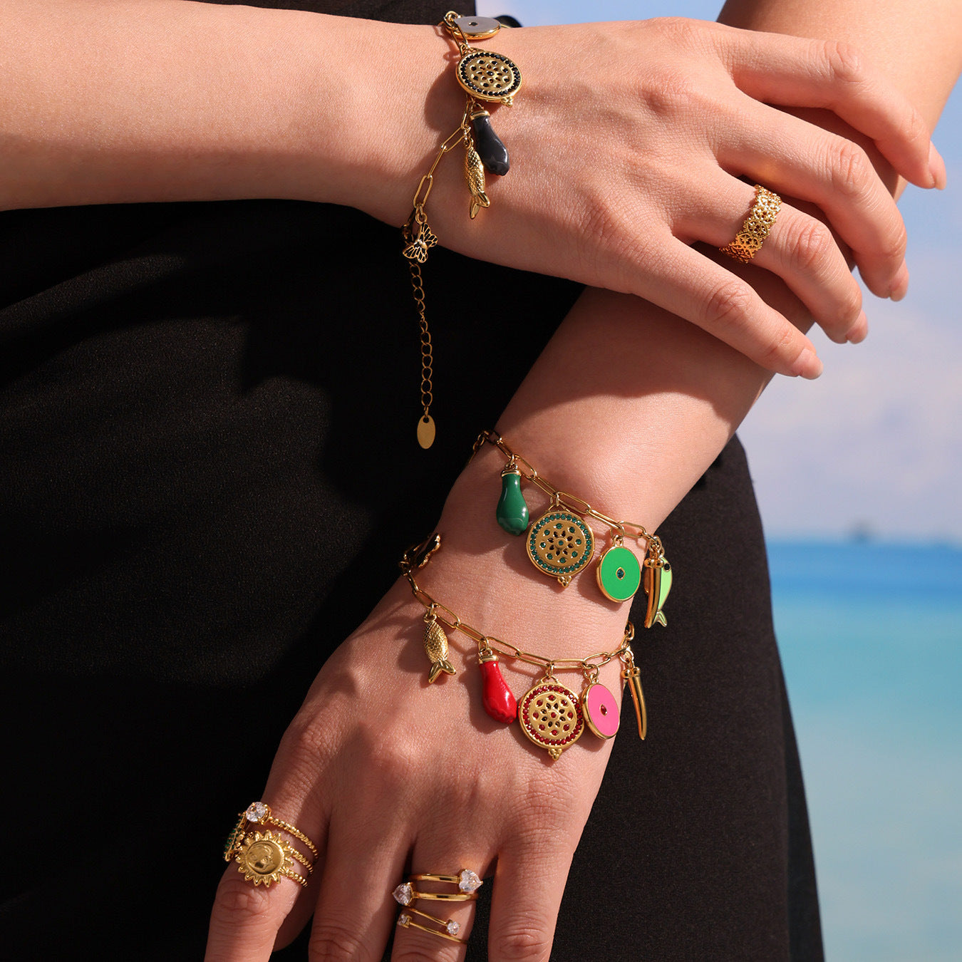 Drip Oil DIY Multi-Element Pendant Bracelets