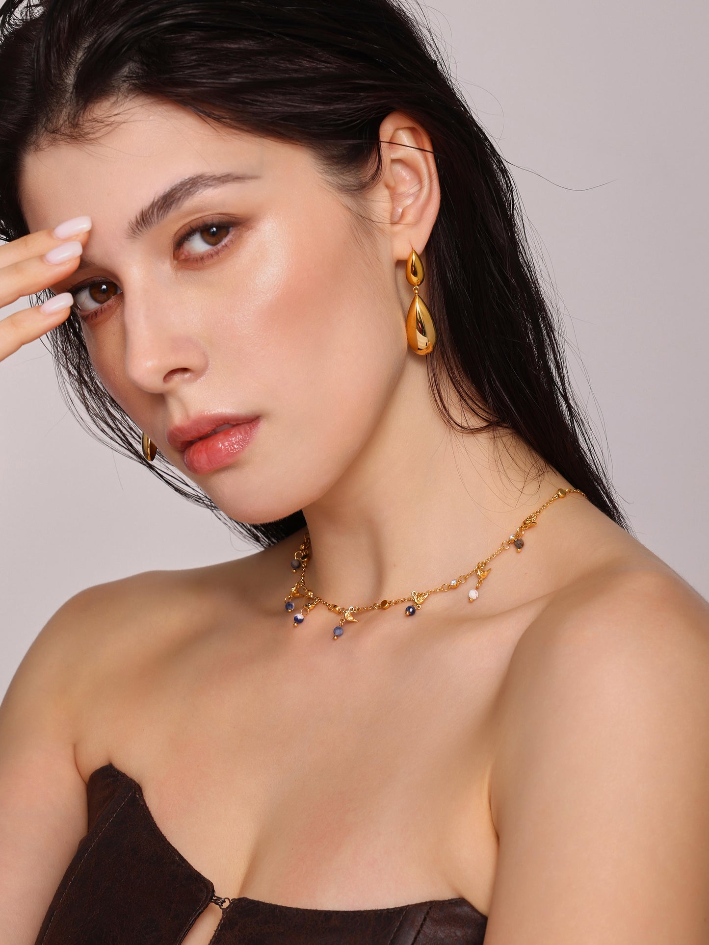 Stones Station Necklace
