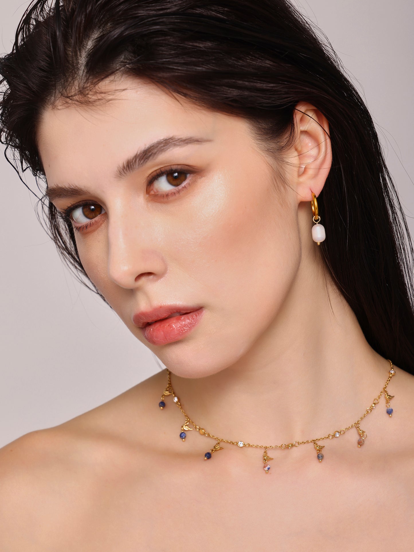 Stones Station Necklace