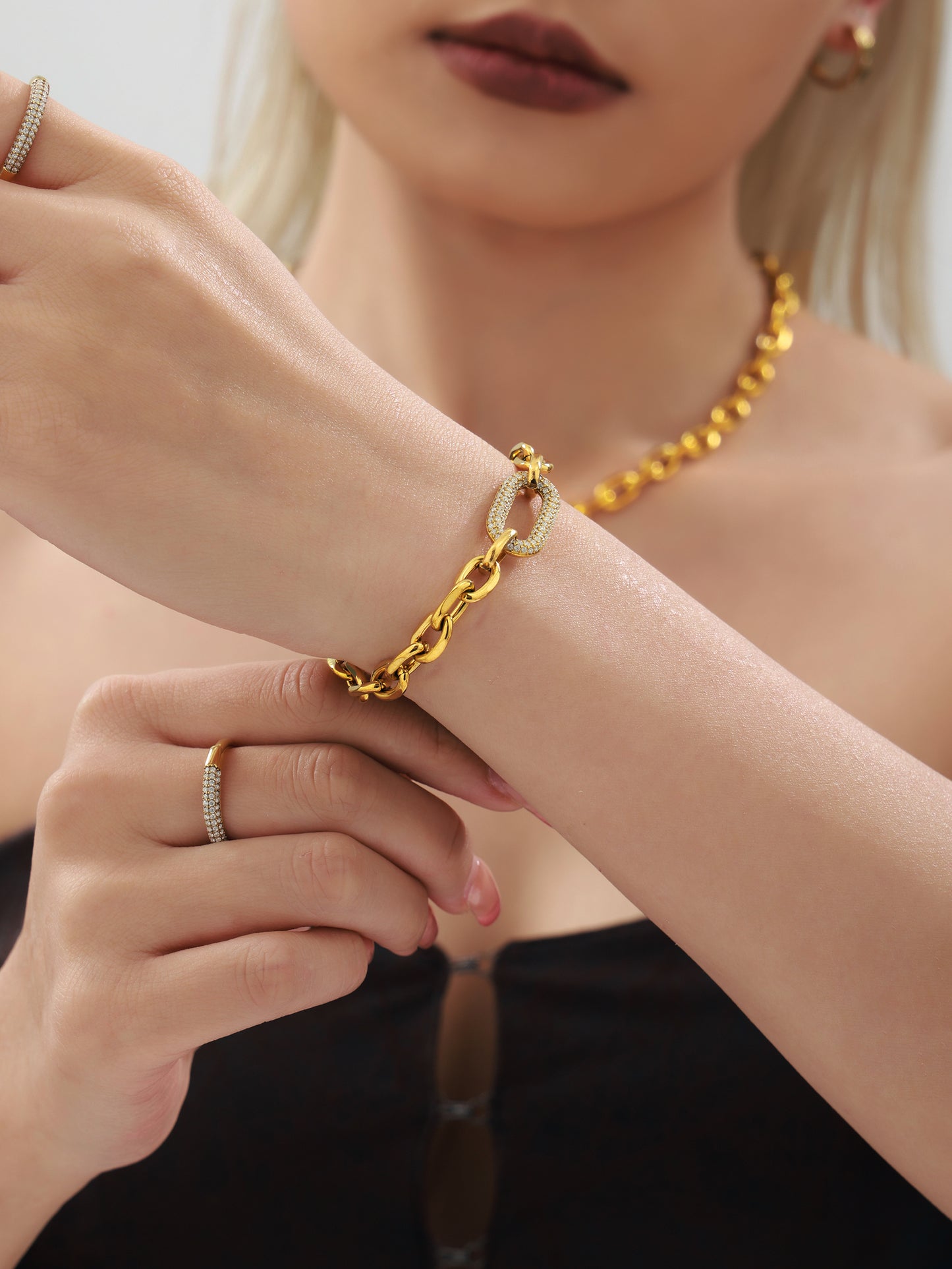 Bold Anchor Link Tennis Bracelet | Stainless Steel Jewelry