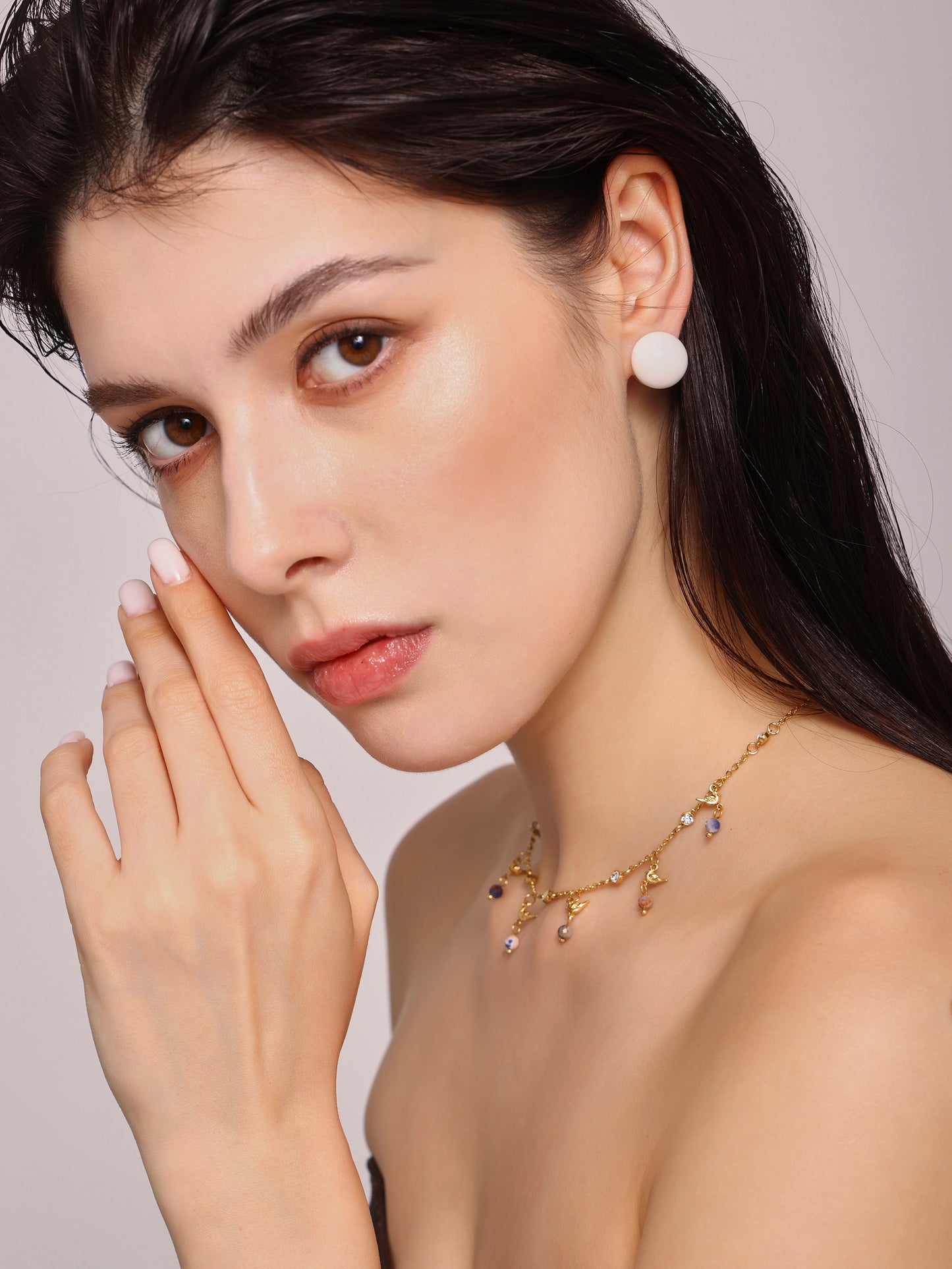 Round Stud Earrings
