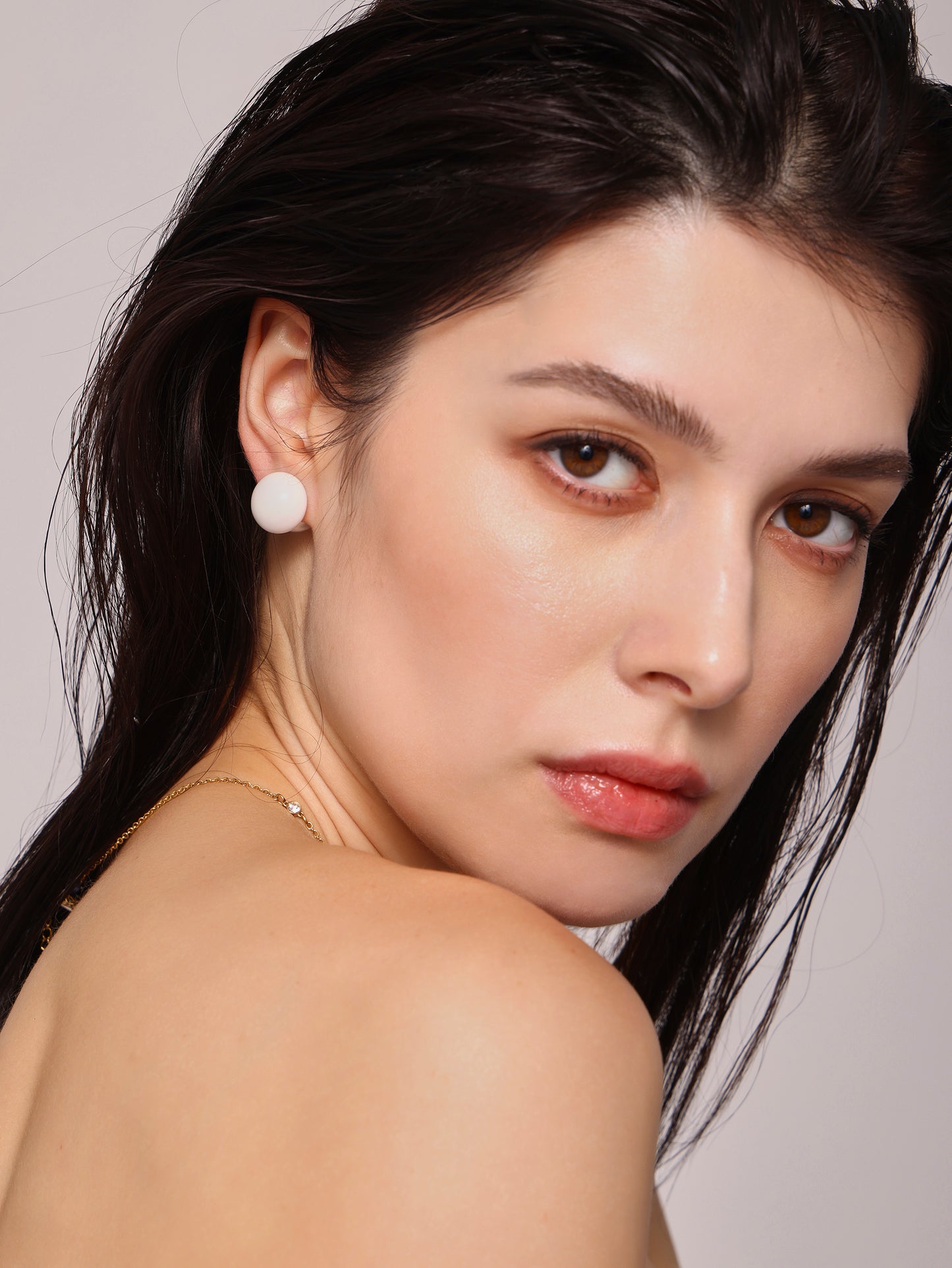 Round Stud Earrings