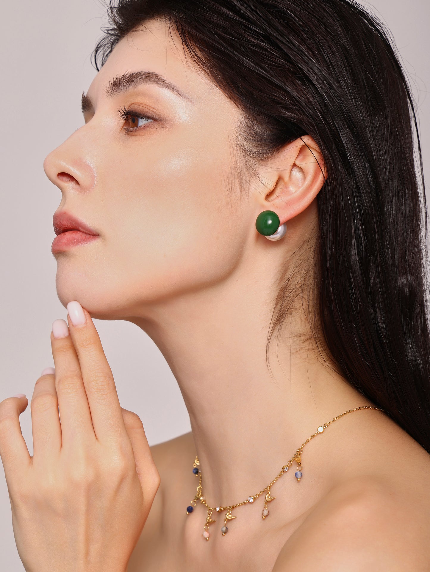 Round Stud Earrings