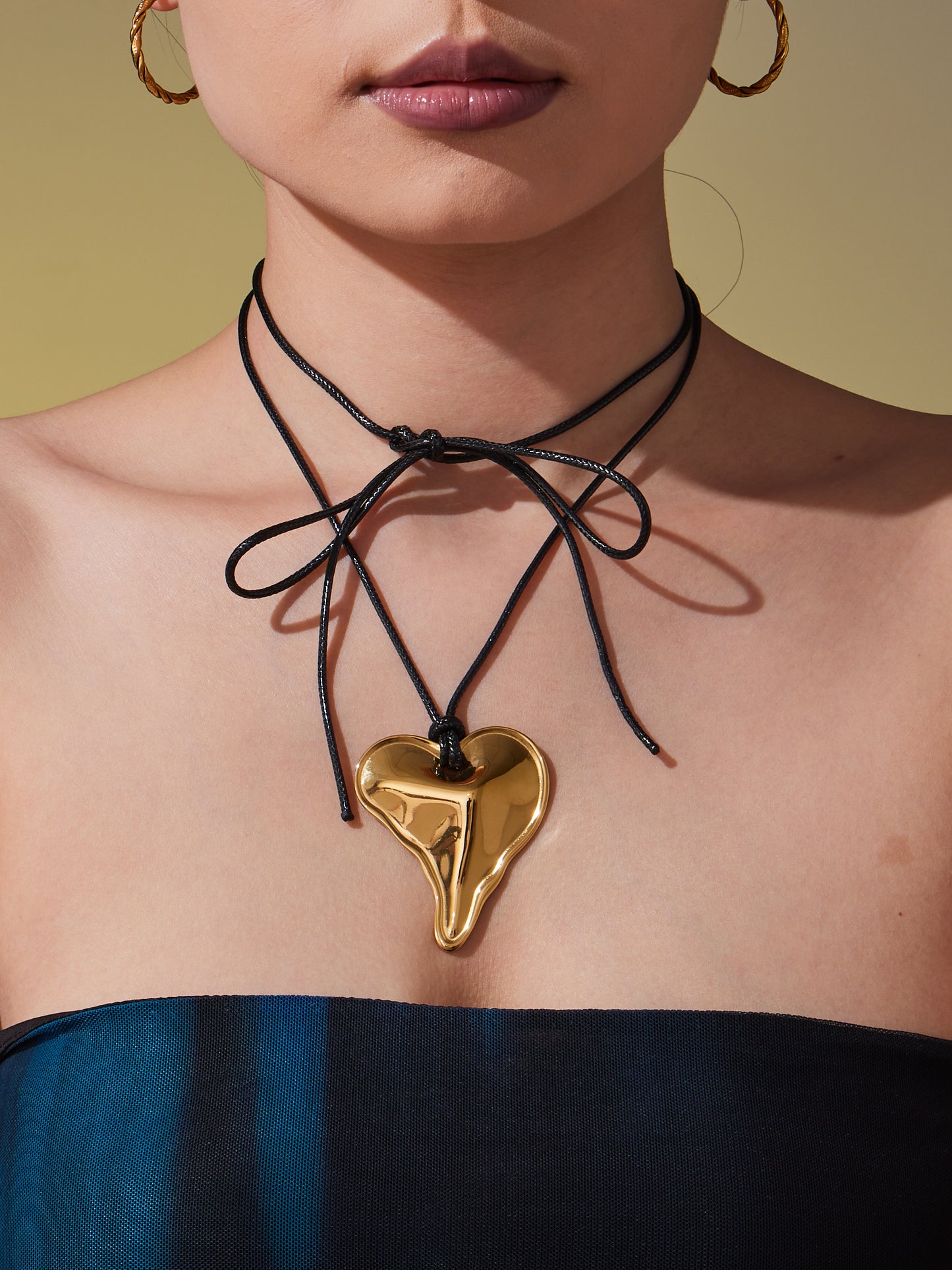 Molten Muse Leather Cord Stainless Steel Necklace Collection