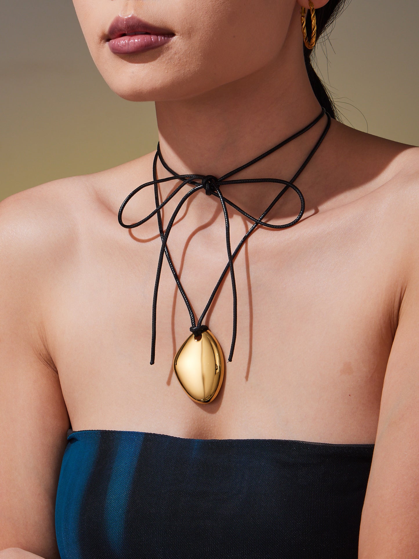 Molten Muse Leather Cord Stainless Steel Necklace Collection