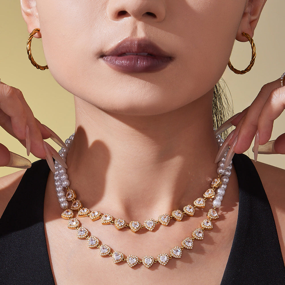 Crown of Hearts Necklace