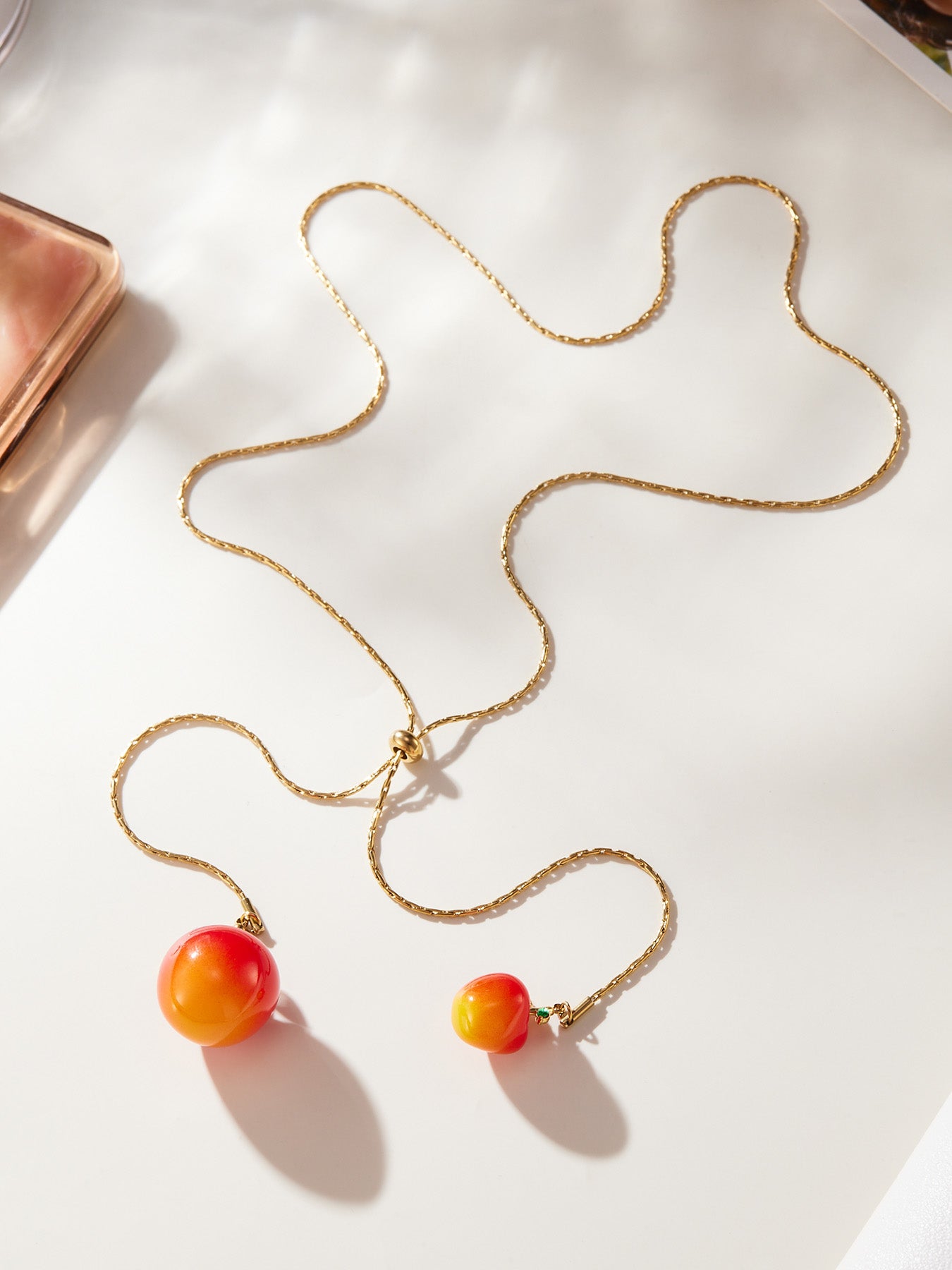 Blessed Orchard Duo Stainless Steel Zircon Necklace