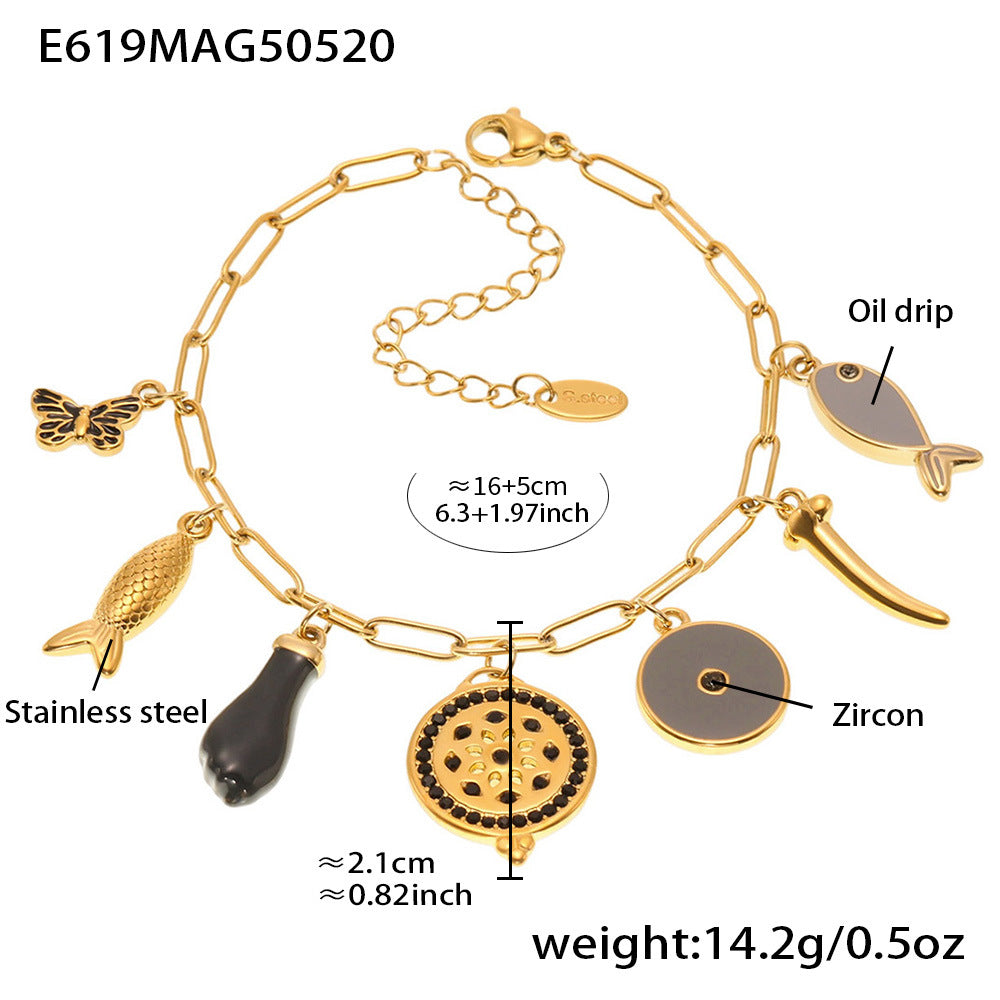 Drip Oil DIY Multi-Element Pendant Bracelets