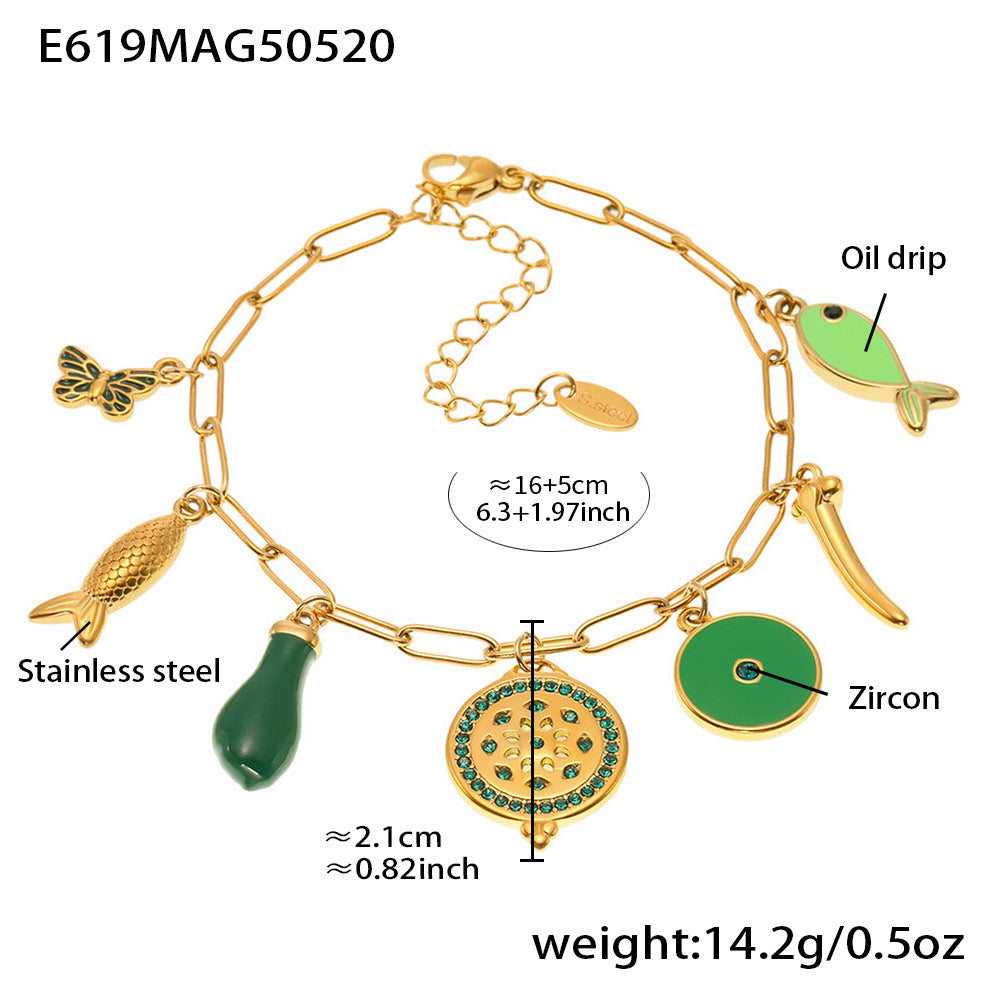Drip Oil DIY Multi-Element Pendant Bracelets