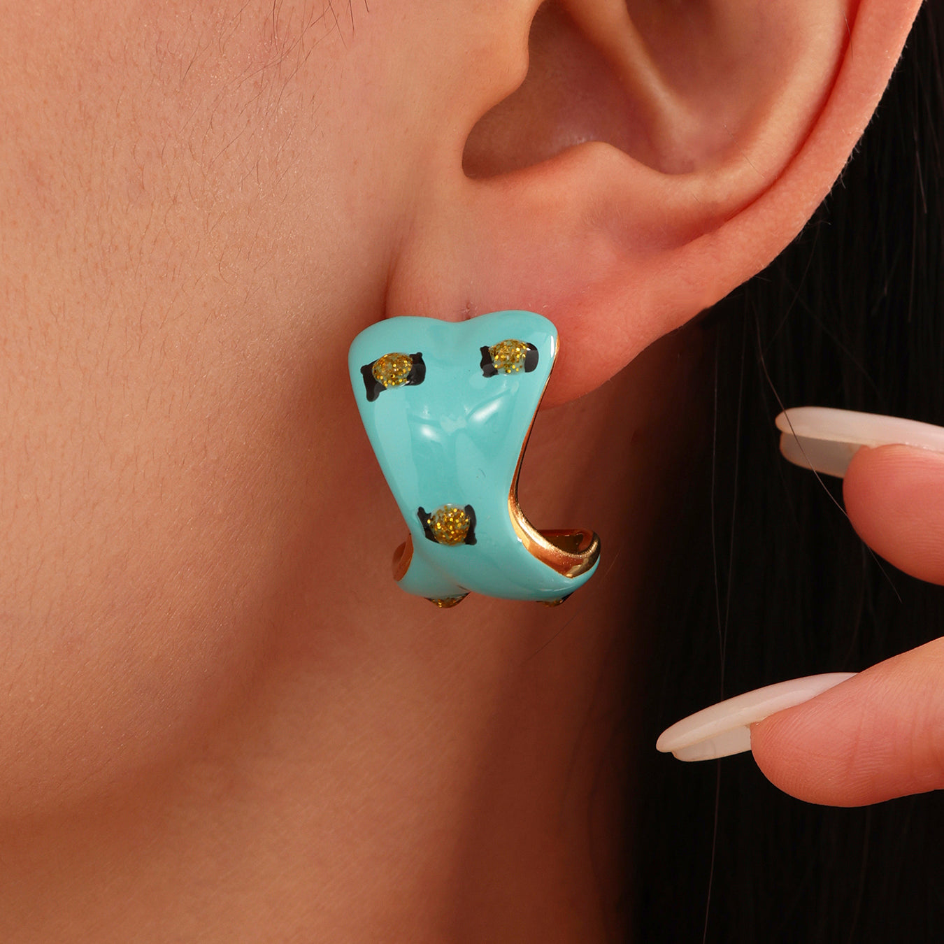 Weight Glazed Earrings