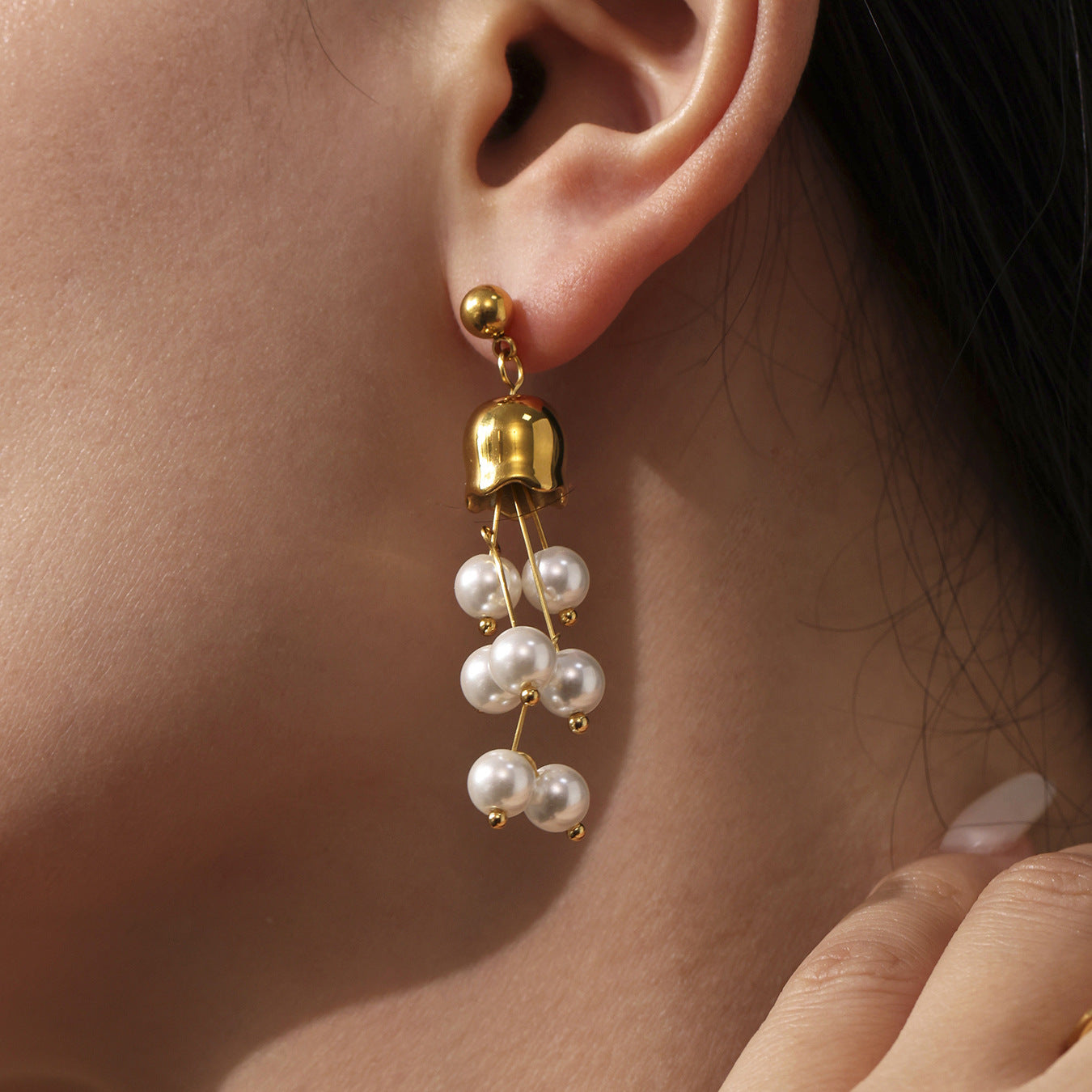 Tassel Earrings Long Style Fairy Stainless Steel Earrings