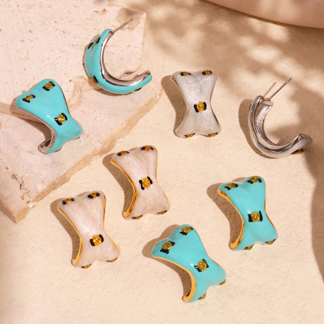 Weight Glazed Earrings