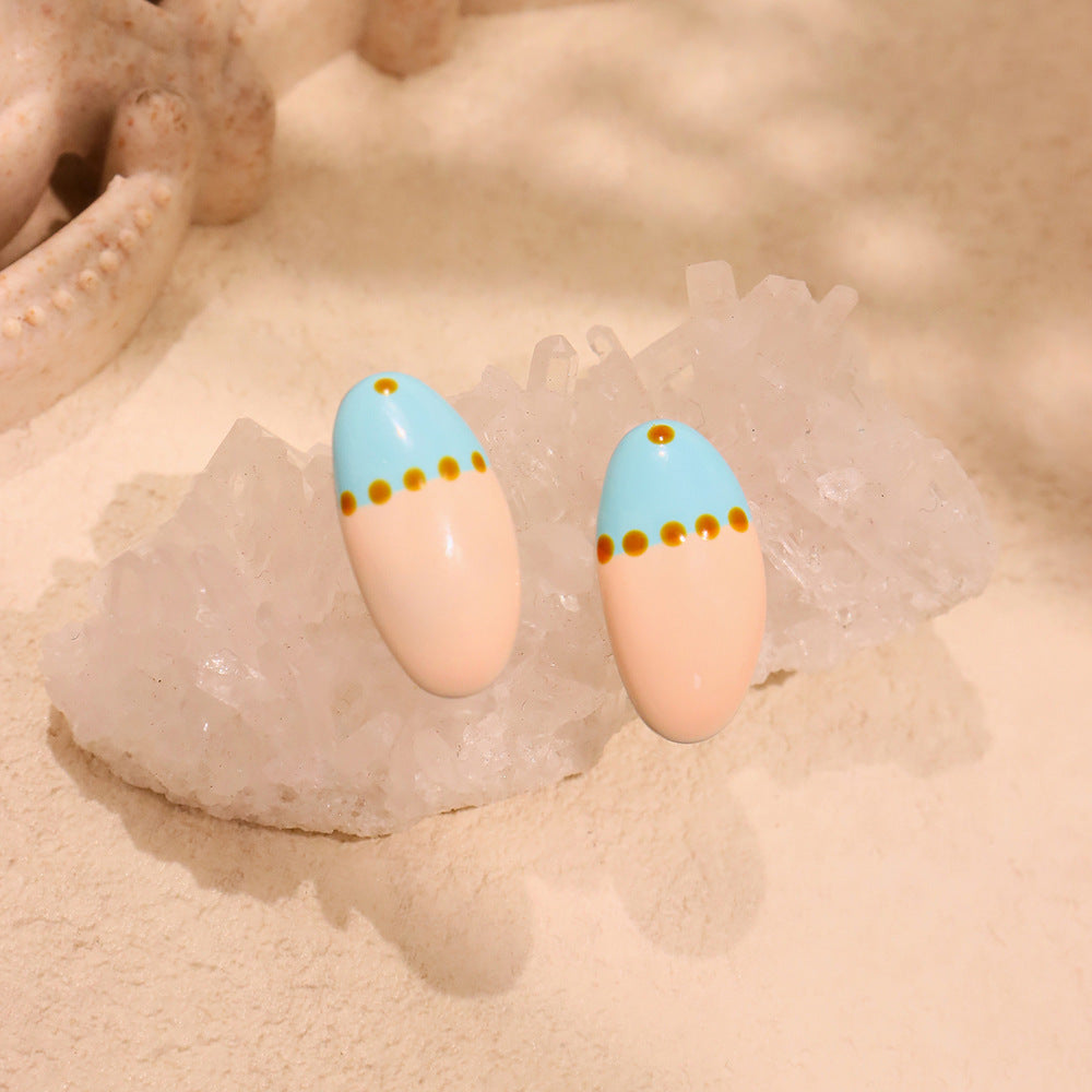 Weight Glazed Dopamine Earrings