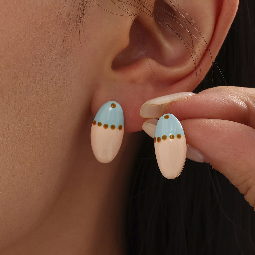 Weight Glazed Dopamine Earrings