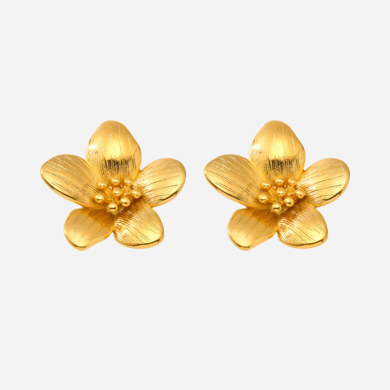 Personalized Floral Earrings Stainless Steel