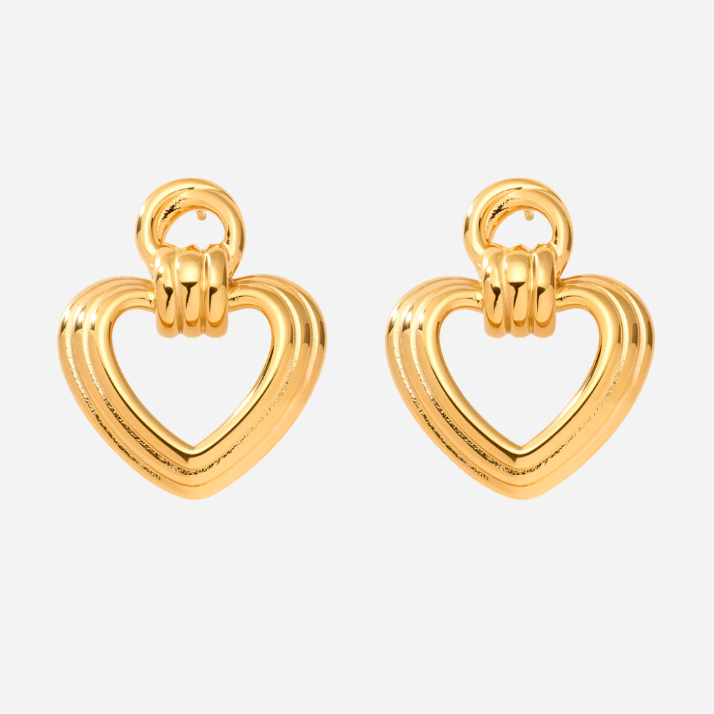 Stainless steel Heart-Shaped Earrings