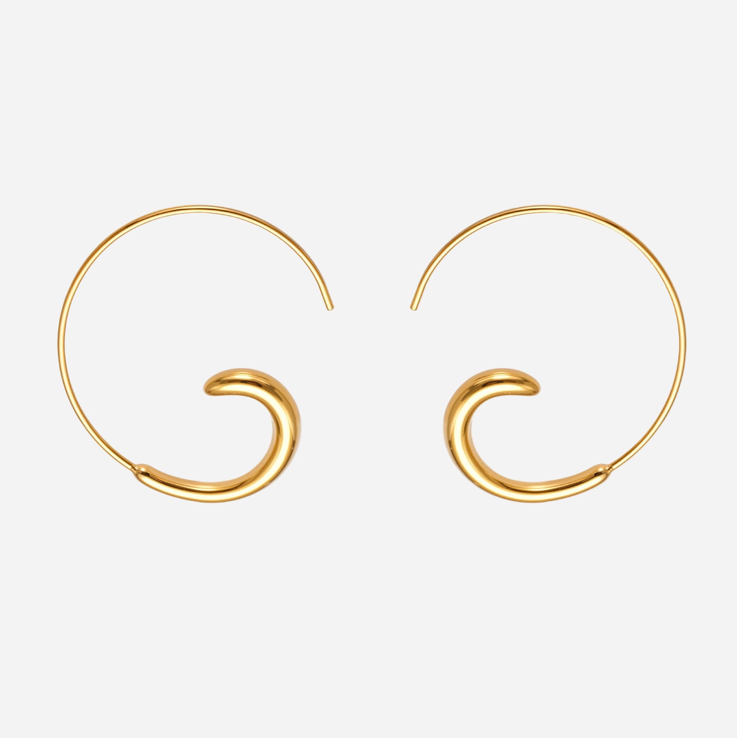 C-shaped Minimalist Earrings PVD Plated Stainless Steel