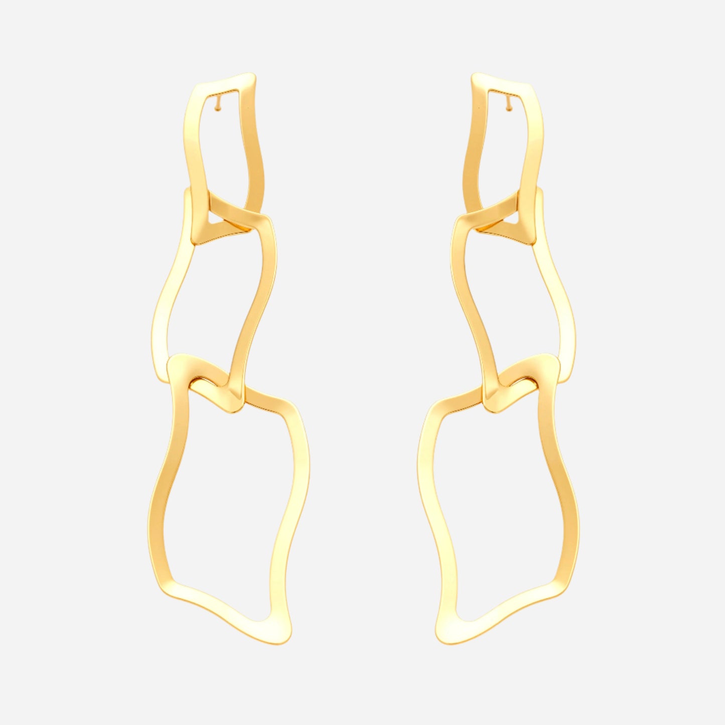 18k Gold Irregular Design Earrings Stainless Steel
