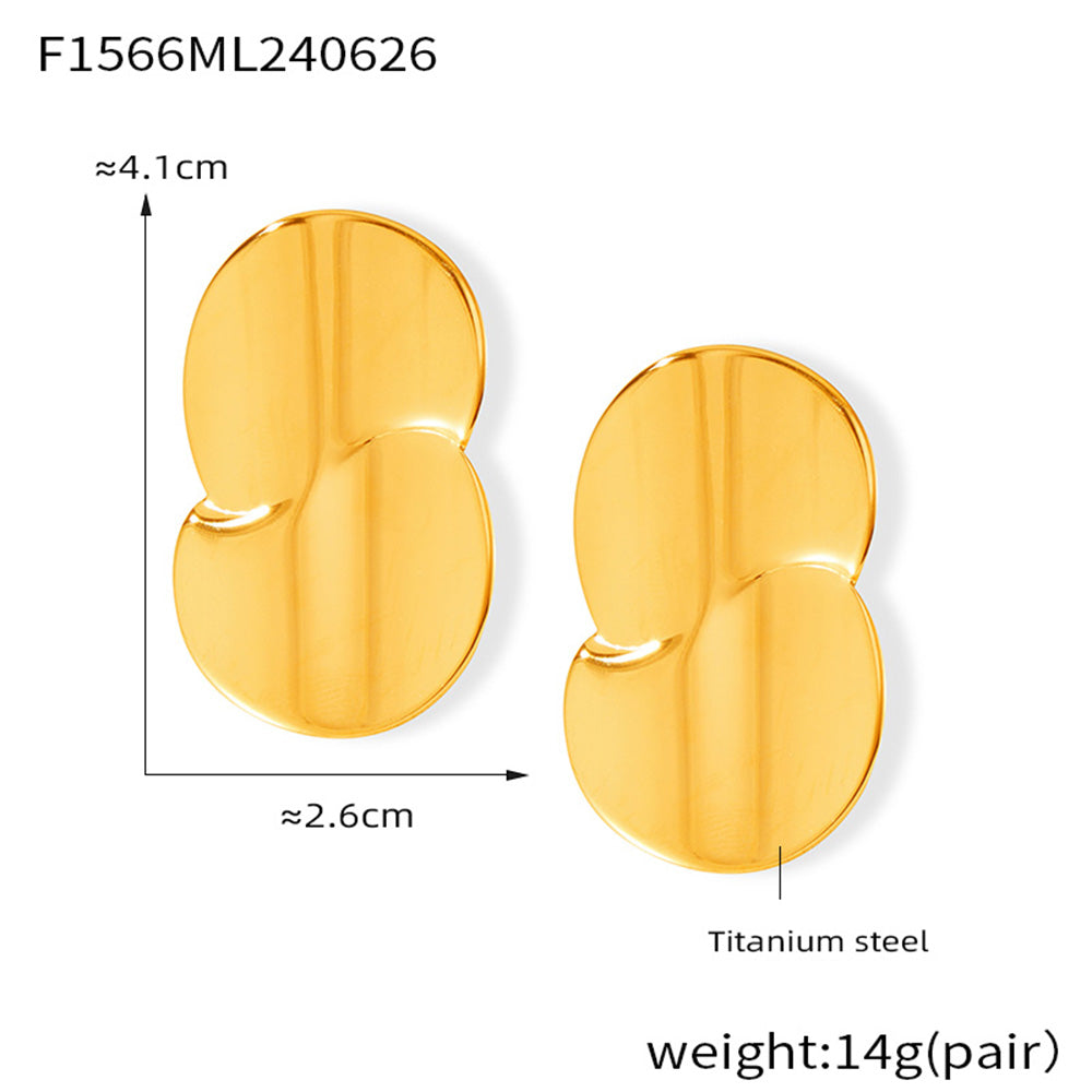 Double Layer Water Droplet Splicing Earrings