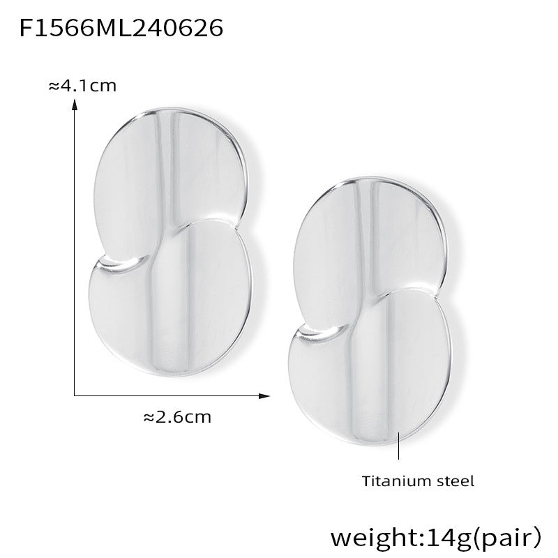 Double Layer Water Droplet Splicing Earrings