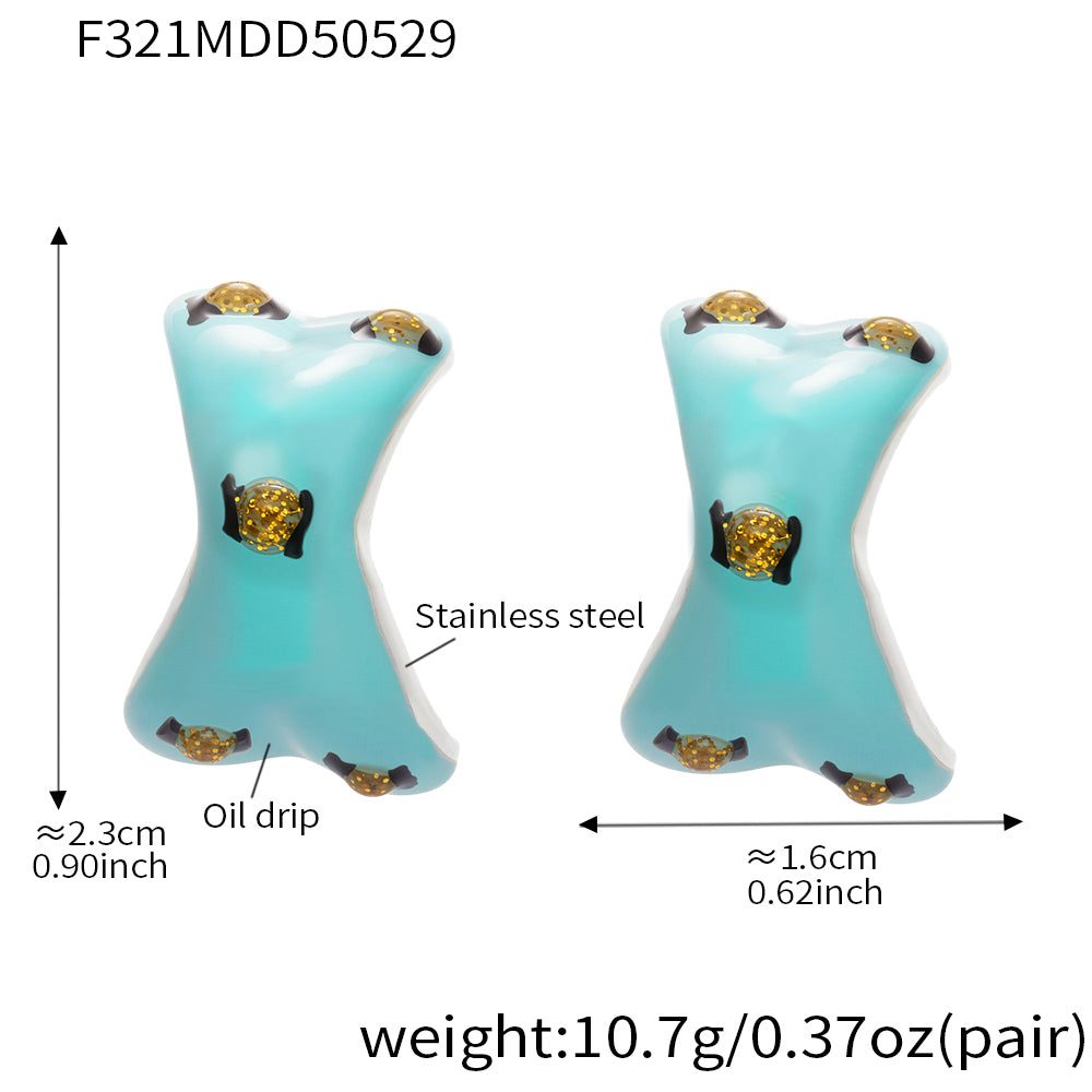 Pendientes esmaltados con peso