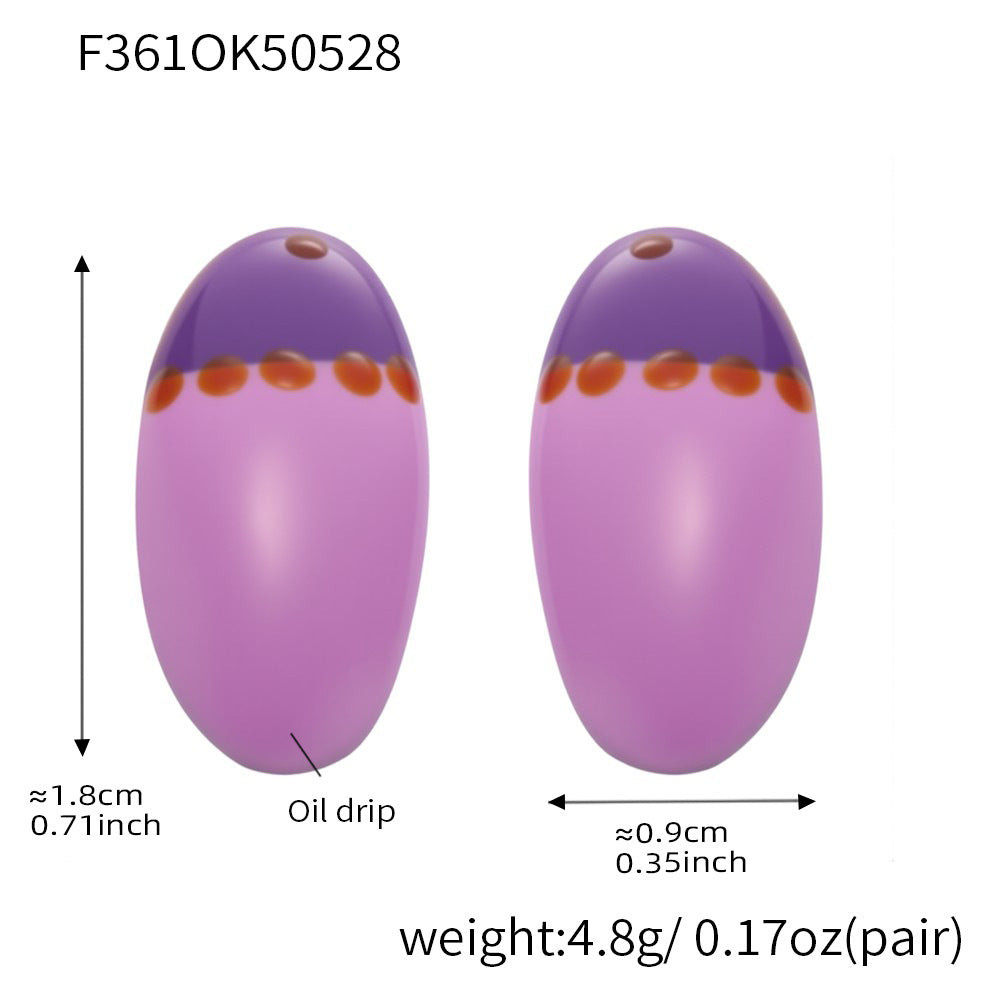 Weight Glazed Dopamine Earrings