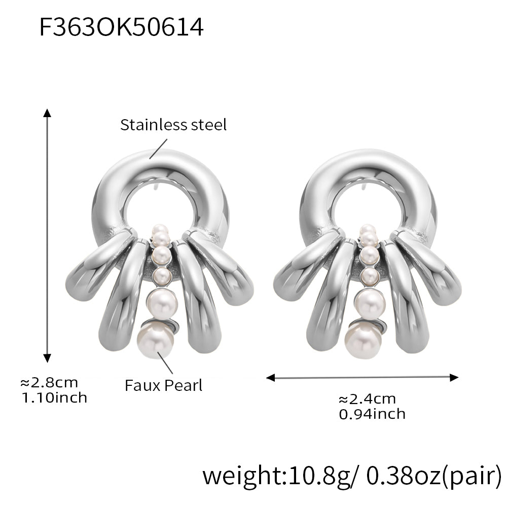 French Pearl Multi-layer Earrings