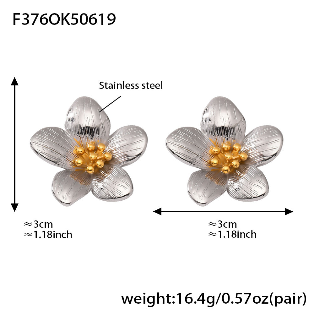 Gold Flower Earrings