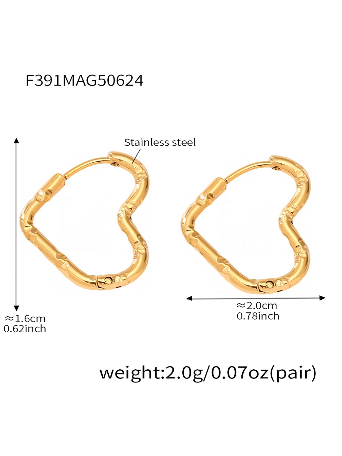 Heart Stainless Steel Earrings