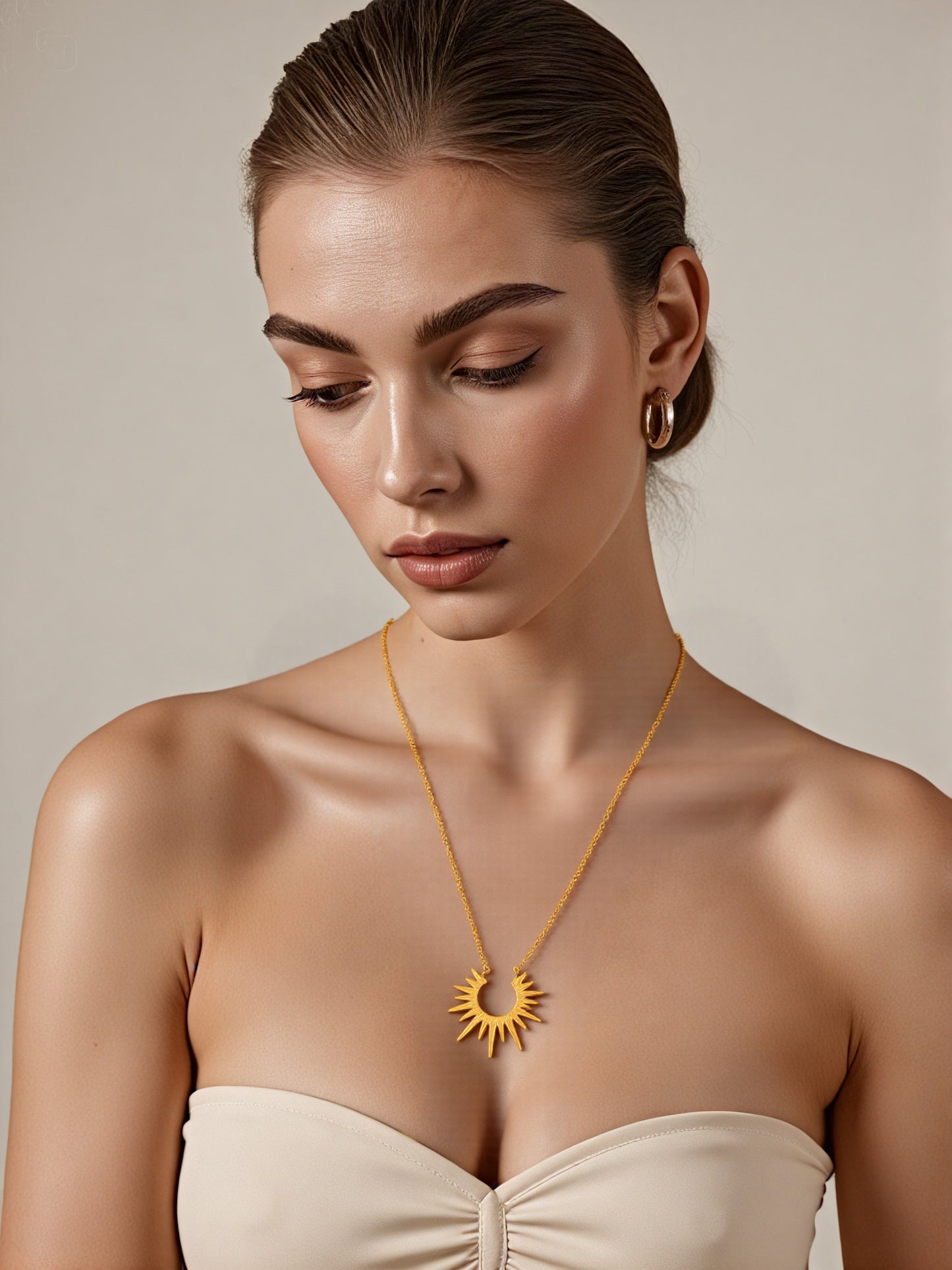 Geometric Radiant Pendant Necklaces