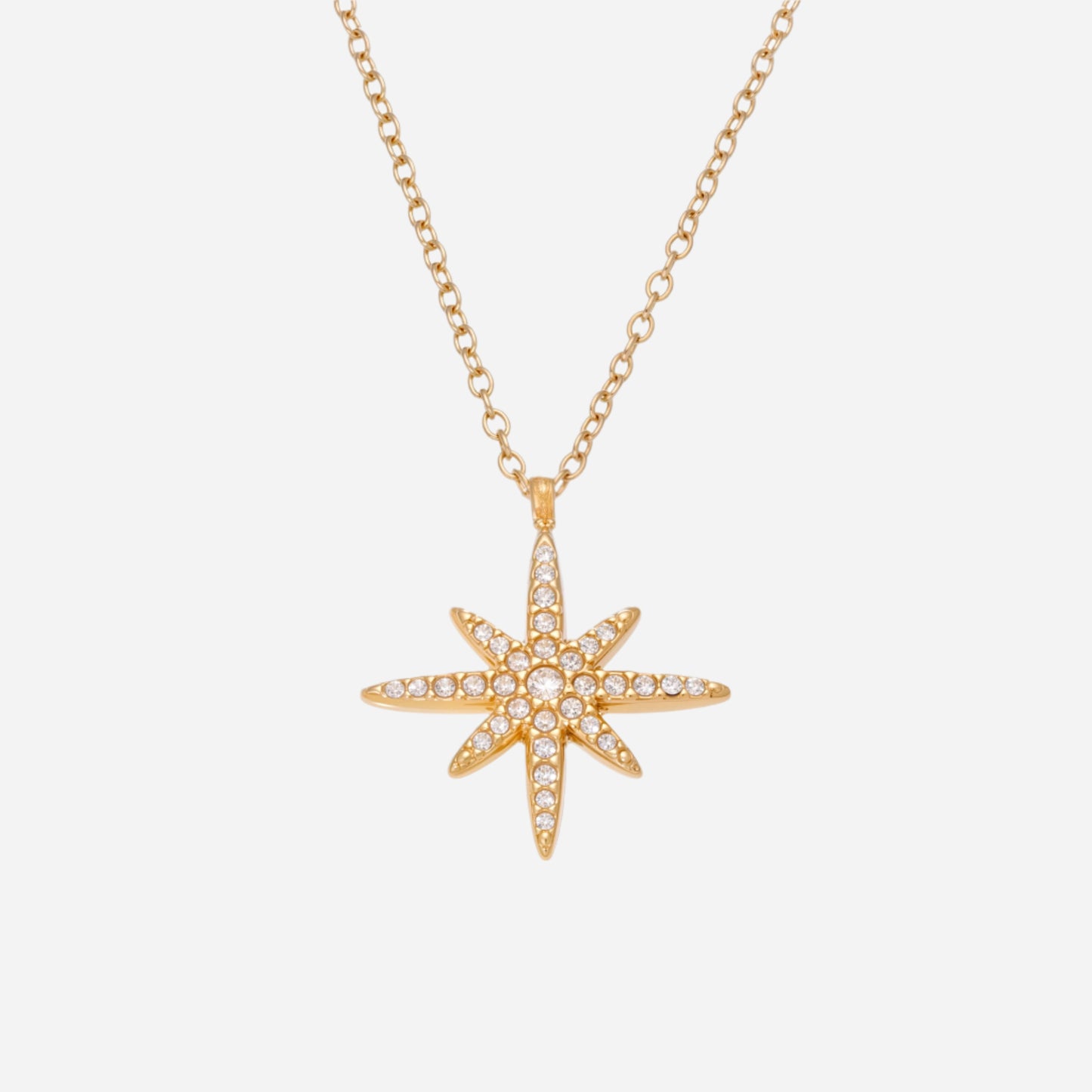 Eight-pointed Star Pendant Necklace For Women
