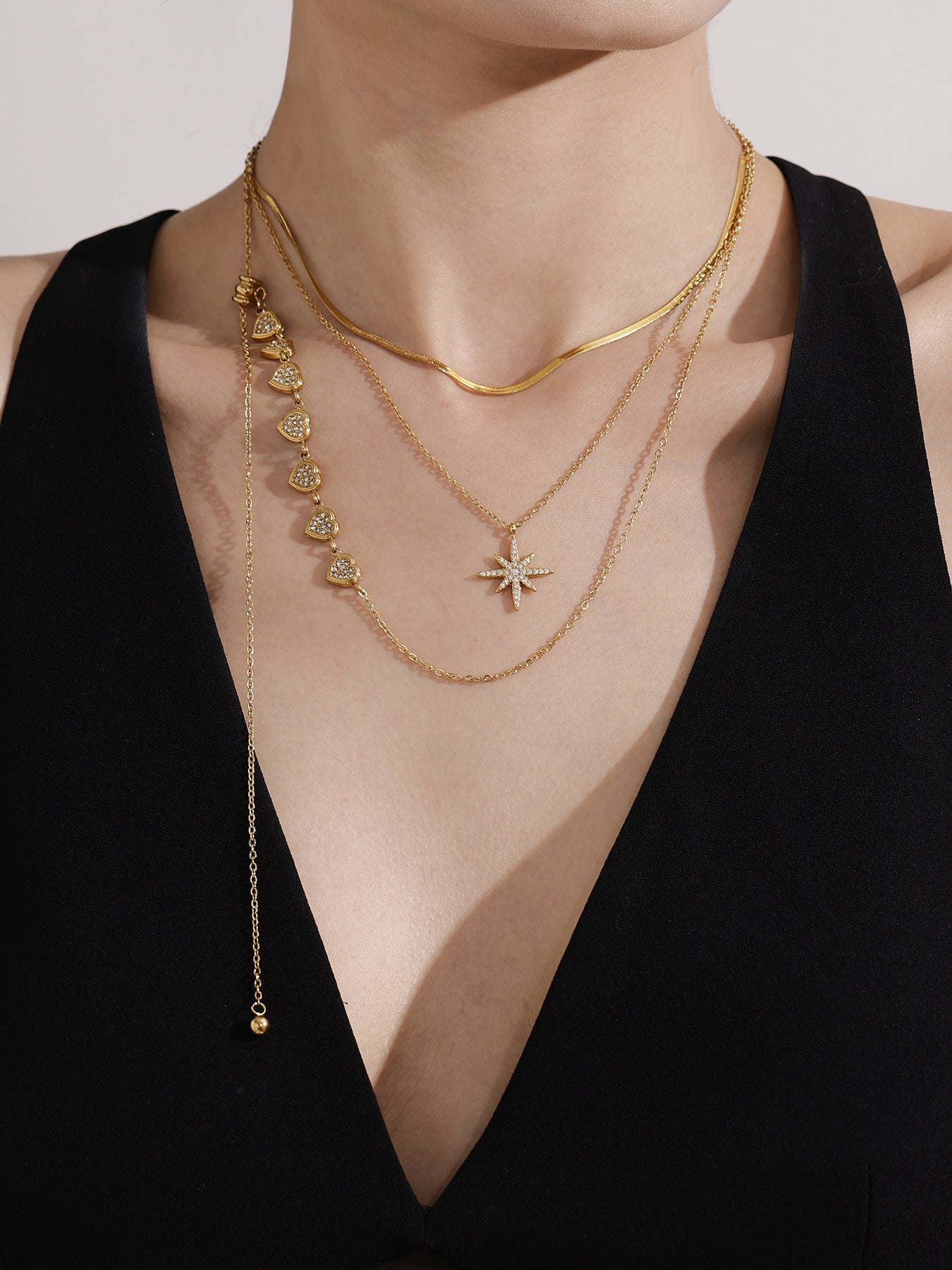 Eight-pointed Star Pendant Necklace For Women