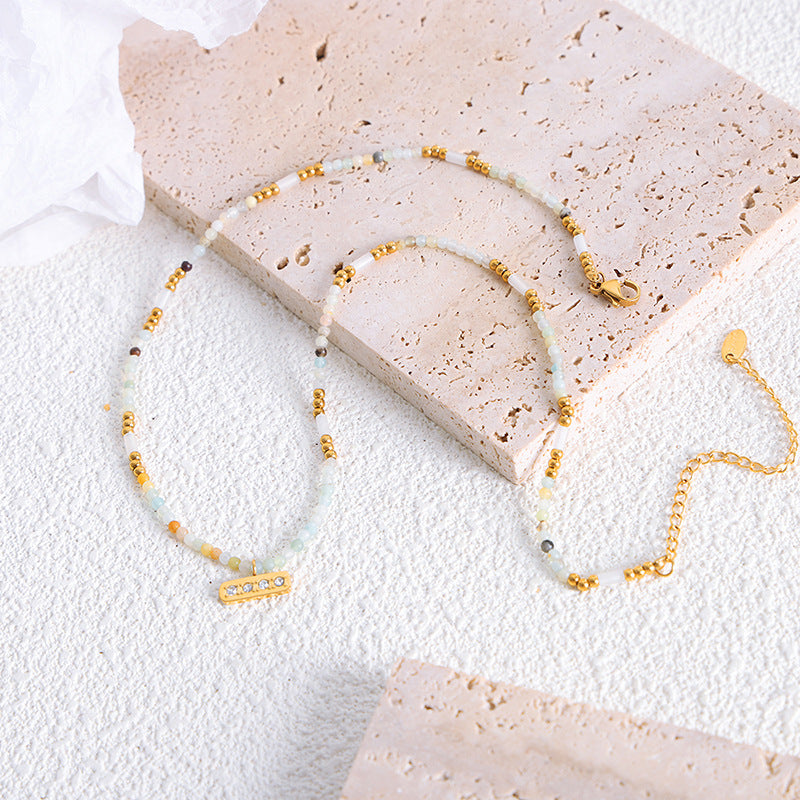 Natural Stone Pendant Necklace