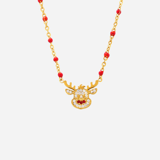 18K Real Gold Plated Christmas Fashion Necklace