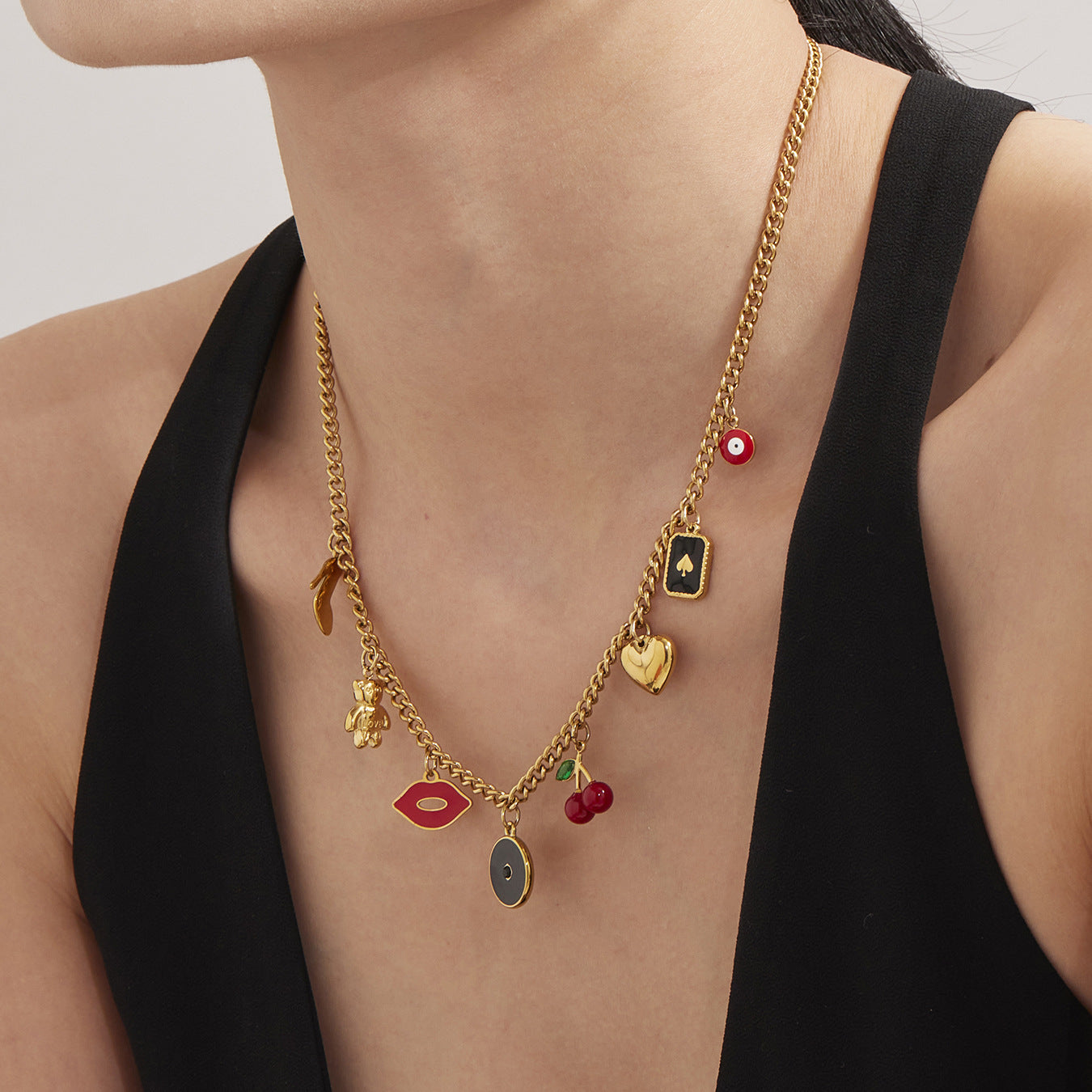 Stainless Steel DIY Multi-Accessory Necklace For Women